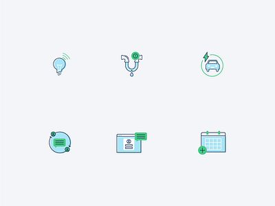 Icon Set for BeHome 247 branding icon set icons property saas