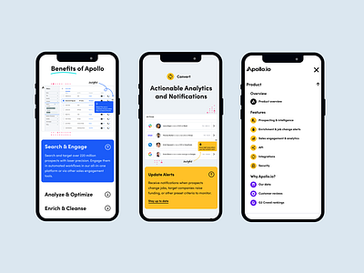 Apollo Mobile Website Design b2b website branding mobile saas saas website website
