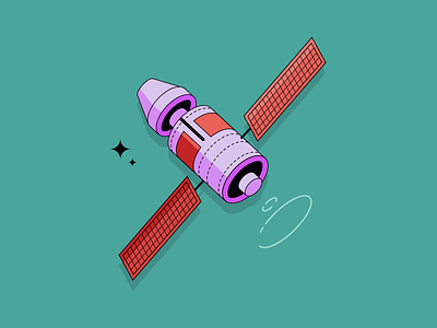 Elemental Illustrations branding illustration planet rocket saas satellite