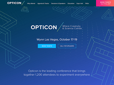 Optimizely Opticon Website Homepage