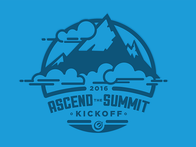 Optimizely Kickoff Logo kickoff logo mountains optimizely saas sales summit