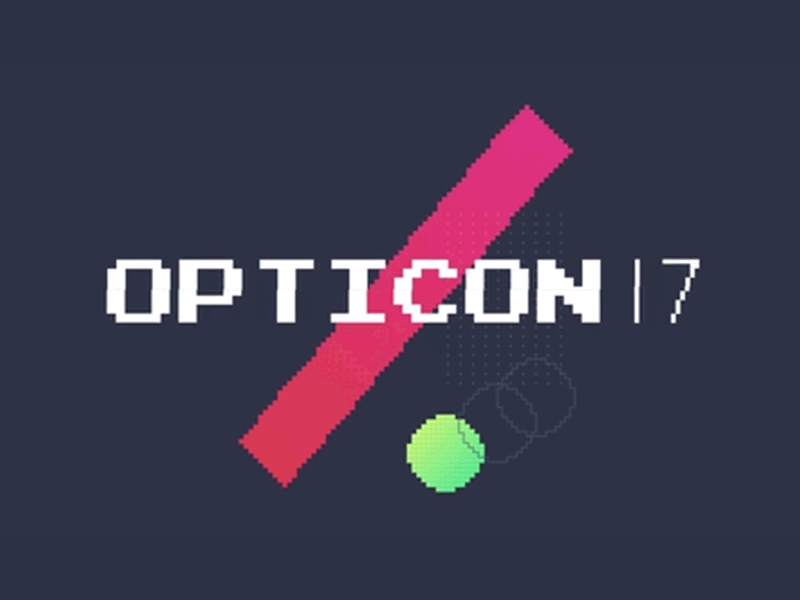 Opticon17 Event Logo 80s arcade events games saas