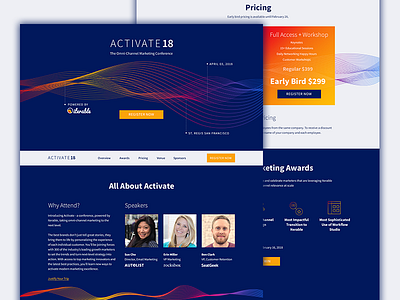 Iterable Activate18 Website Design conference iterable saas splashthat waves website