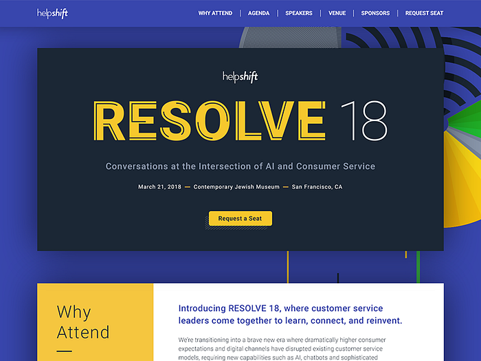 Helpshift Resolve Conference Website by FINAO® Agency on Dribbble