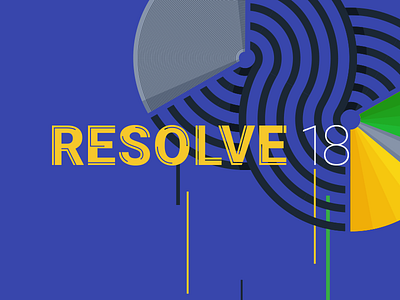 Helpshift Resolve Conference Texture branding bright colors circles conference saas user
