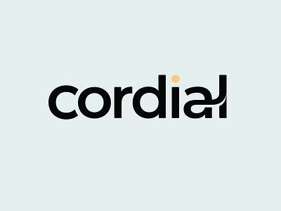 Cordial logo branding cordial logo logotype saas san diego type logo typography wave