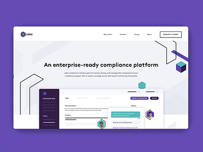 Laika Website Product Page branding design hexagon product page purple saas screenshots website
