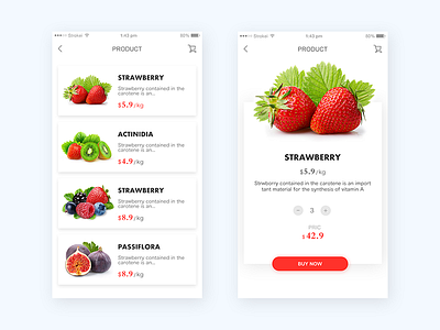 Practice the fruit app page