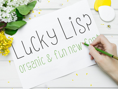 My new font - Lucky Lisp casual font fonts foundry handlettering handwritten lettering modern font sans serif typography