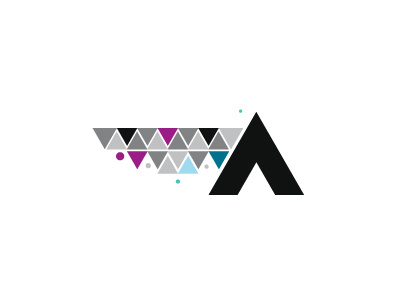 The A adrielo brand identity initials logo minimalist triangles