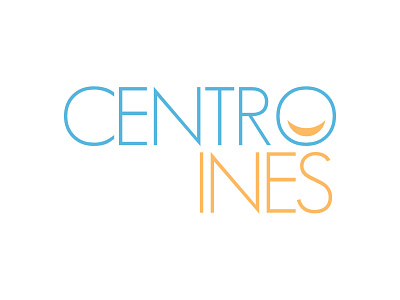 Centro Inés blue logo orange smile