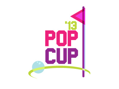 Pop Cup '13 abstract brand colors cup cyan golf green identity lime logo magenta minimal neon purple