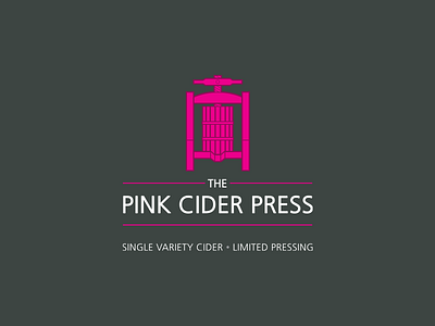 Pink Cider Press cider logo vector