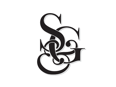 G&S Monogram illustrator monogram typography vector