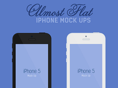 iPhone 5 Mockups flat free iphone 5 mockup psd