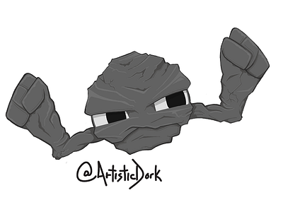 Geodude adobe ideas cartoon childhood collaboration geodude illustration pokemon