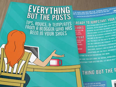 Everything But the Posts blog book book cover coffee diagonal hirethedork illustration red head