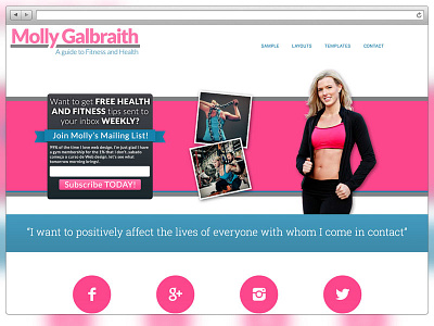 Molly Galbraith | Website clean cta fitness hirethedork mockup ui web web design woman wpsitecare