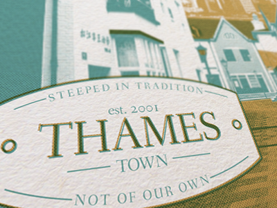 OddCities | Thames Town cities city odd cities oddcities overprint postcard print thames thames town weird wip