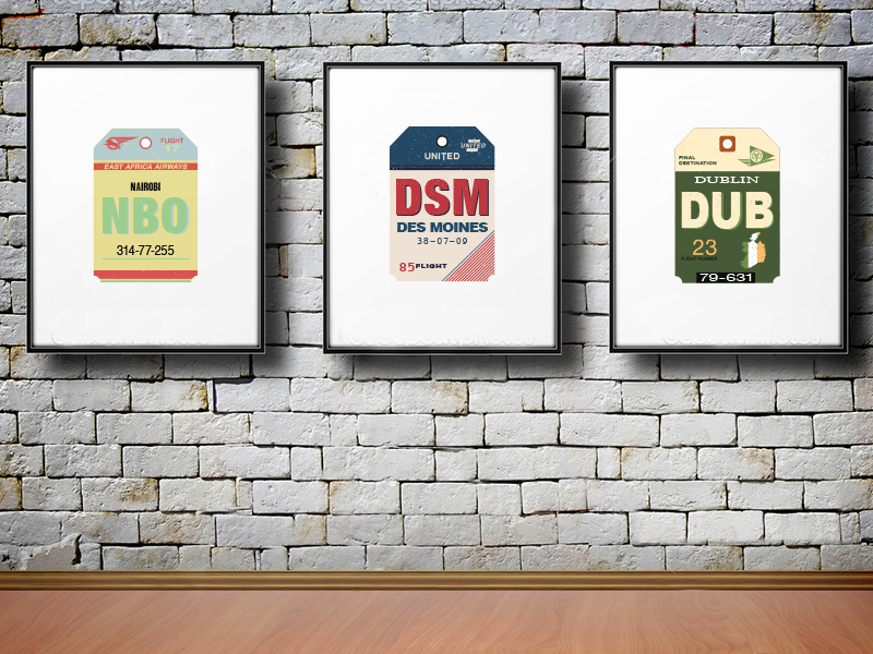 Download Poster | Luggage Tags by Mike Meulstee on Dribbble