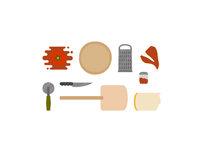 Fooddd | Carbs. Sauce. Cheese. Steak. food kitchen pizza rebound things organized neatly vector