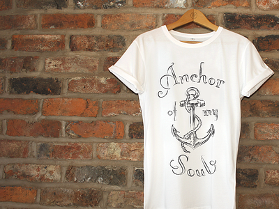 Tshirt | Anchor of My Soul anchor christian hand lettering hipster lightstock nautical soul tshirt wip