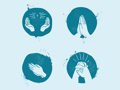Illustration | Praying grunge hands iconography illustration lightstock prayer praying religious