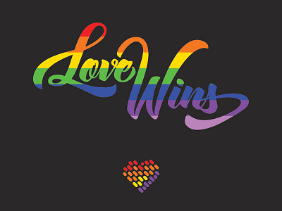 Love Wins handlettering lettering love lovewins pride rainbow wins