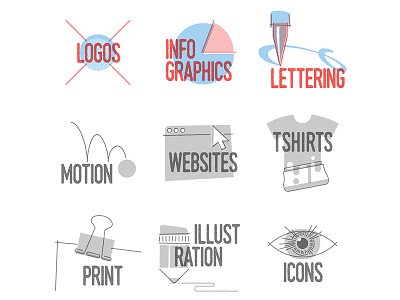 Icons | Portfolio hirethedork icons illustration overprint phldesign portfolio texture