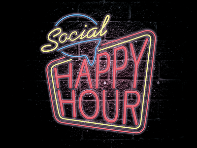 The Social Happy Hour happy hour hirethedork logo neon periscope phldesign social tvm