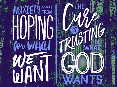 Anxiety / Trust anxiety custom type god hand lettering lettering trust typography