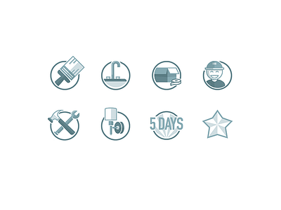Icons | Apartment Renovations friendly home renovation icon iconography icons phldesign renovation thick lines tools