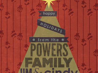 Family Holiday Card (final christmas christmas card holiday card pattern texture typography