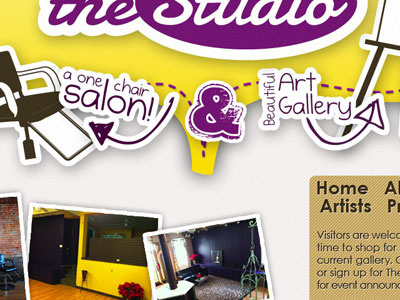 theStudio Website artist gallery hair dresser studio wordpress