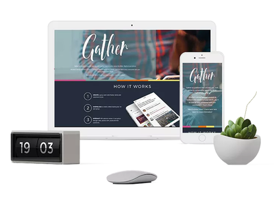 Gather App Landing page