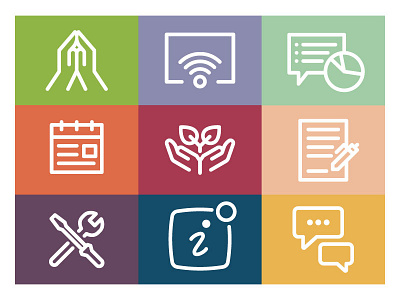 Corporate Icons corporate hr human resources iconography icons thick lines