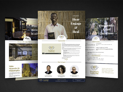 Presidents Gathering branding design event landing page micro site non profit phldesign ui visual design web design