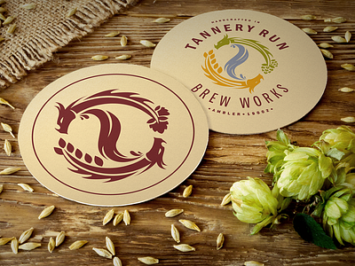 Tannery Run Brew Works branding brewery dragon logo phldesign