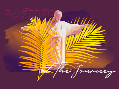 Easter At The Journey church crtvmin easter gold fish jesus palms royal logo sermon art sermon series