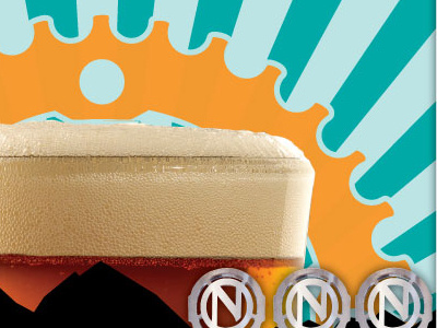 Ninkasi Beer Promo Poster beer brew gear landscape mountians ninkasi oregon poster rays sun tap
