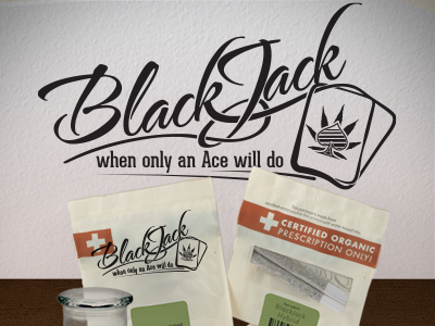 Blackjack - Weed Contest blackjack branding handtype hirethedork logo marijuana mock up packaging