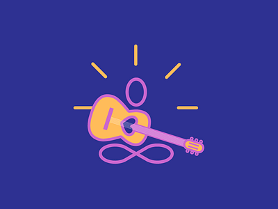 Here Comes Your Sun: Guitar Retreat Logo guitar logo reiki
