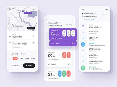 Public Transport Ticket App application booking clean design map mobile mobile app design tickets transport ui ux