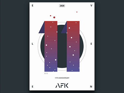 AFK Agency's 11th Anniversary animation animation 2d css gsap html illustration kinetic type kinetic typography kinetictype motion motion design poster poster art print print design svg typographic typographic art typography