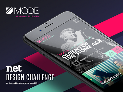 Net Magazine Design Challenge - MODE mobile responsive ui ui design web design website