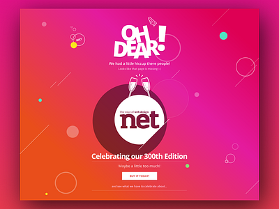 404 Page for Net Magazine 404 404 page animation colorful ui website
