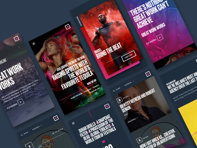 Boys+Girls Rebrand - Mobile website web ux ui site mobile layout animation
