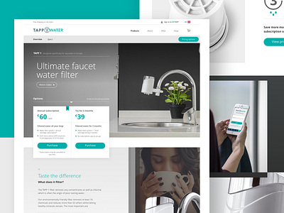 TAPP Water Product Page interface mobile responsive ui ui design user interface ux web design website