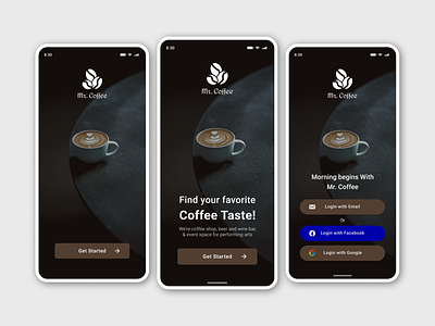 Coffee Shop Onboarding UI Design app coffee shop coffee shop design mobile app onboarding onboarding design onboarding page ui design ui ux design uiux ux design