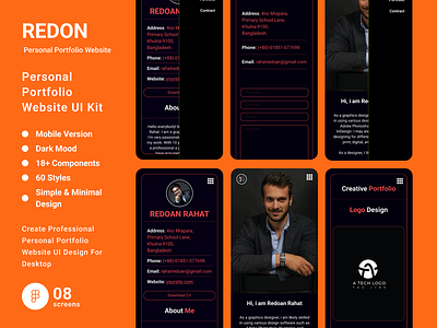 Personal Portfolio Website UI Design For Mobile